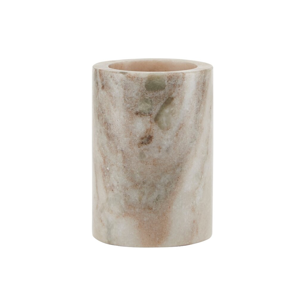 Tandbørstekrus i marmor - Beige